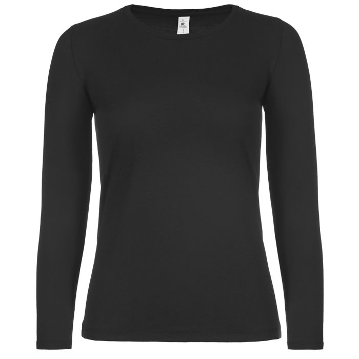 B&C #E150 long sleeve /women - Black* - S B&C #E150 long sleeve /women - Black* - S