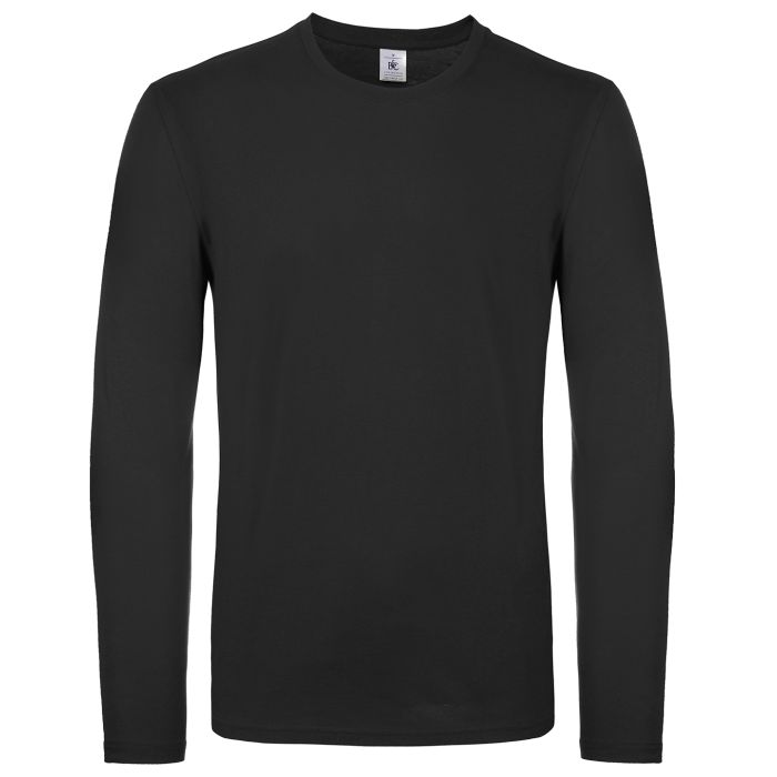 B&C #E150 long sleeve - Black - S B&C #E150 long sleeve - Black - S