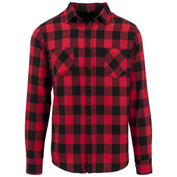 Checked flannel shirt - Black/Red - S Checked flannel shirt - Black/Red - S