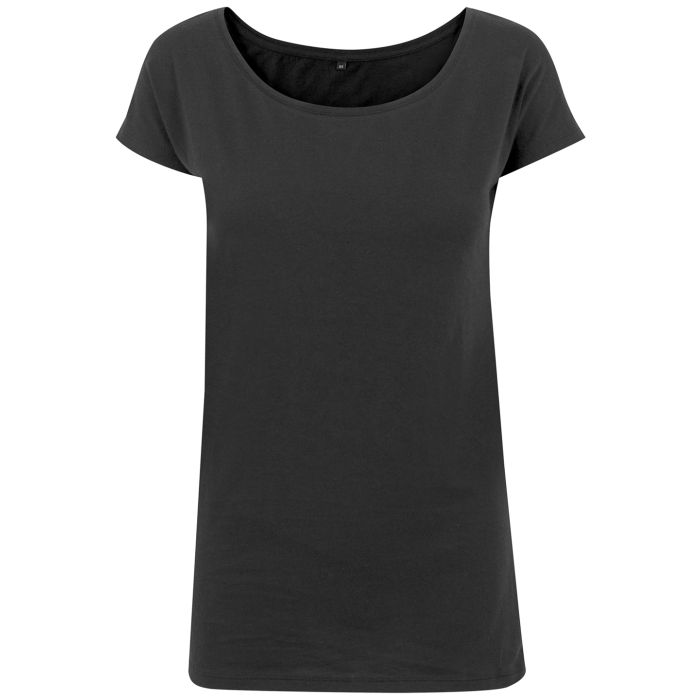 Women's wide neck tee - Black - XS Women's wide neck tee - Black - XS