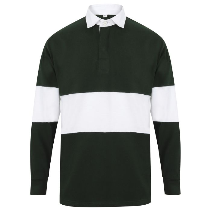 Panelled rugby shirt - Bottle/White - S Panelled rugby shirt - Bottle/White - S