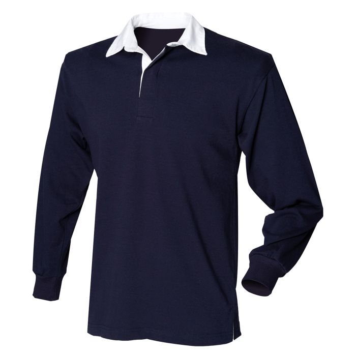 Kids long sleeve plain rugby shirt - Navy - M Kids long sleeve plain rugby shirt - Navy - M