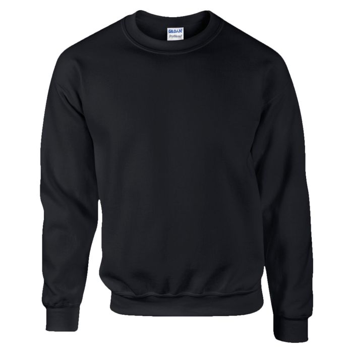 DryBlend® adult crew neck sweatshirt - Black - S DryBlend® adult crew neck sweatshirt - Black - S