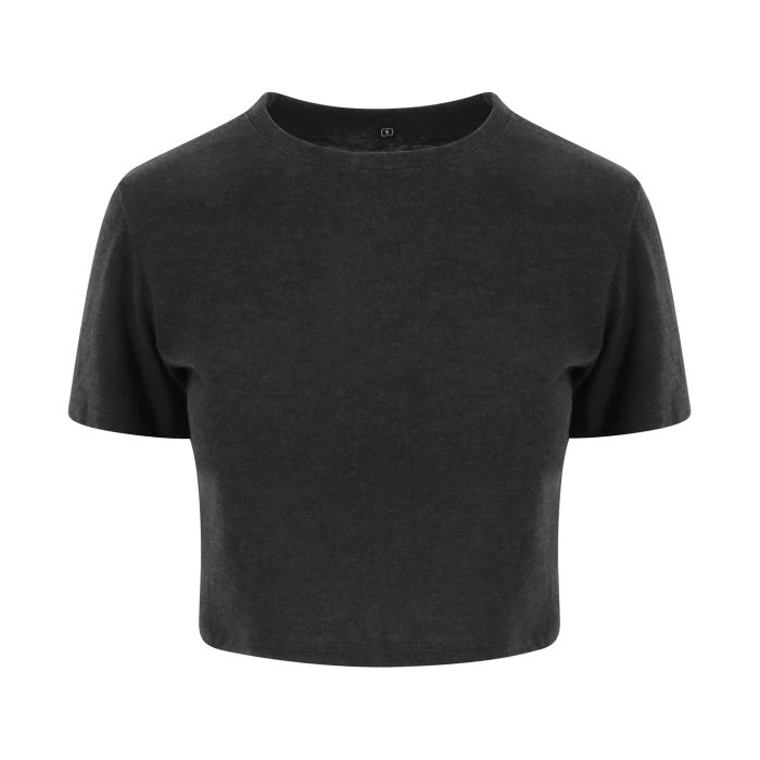 Women's triblend cropped T - Heather Black - XS Women's triblend cropped T - Heather Black - XS