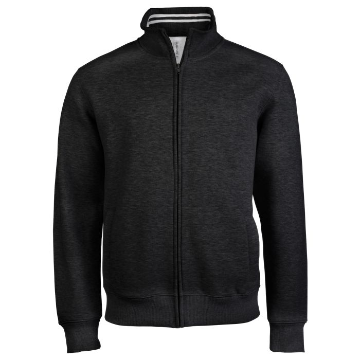 Men's full zip sweat jacket - Black - S Men's full zip sweat jacket - Black - S