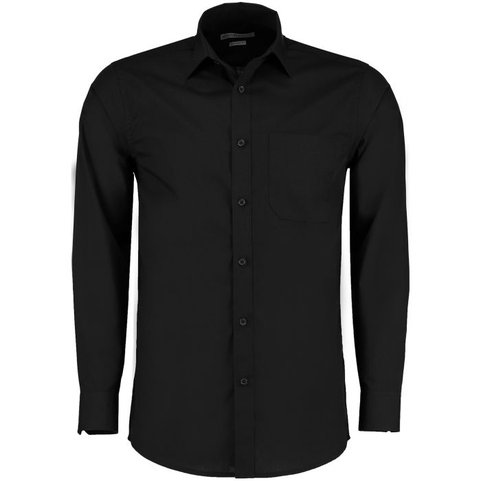 Poplin shirt long-sleeved (tailored fit) - Black* - 13.5 Poplin shirt long-sleeved (tailored fit) - Black* - 13.5