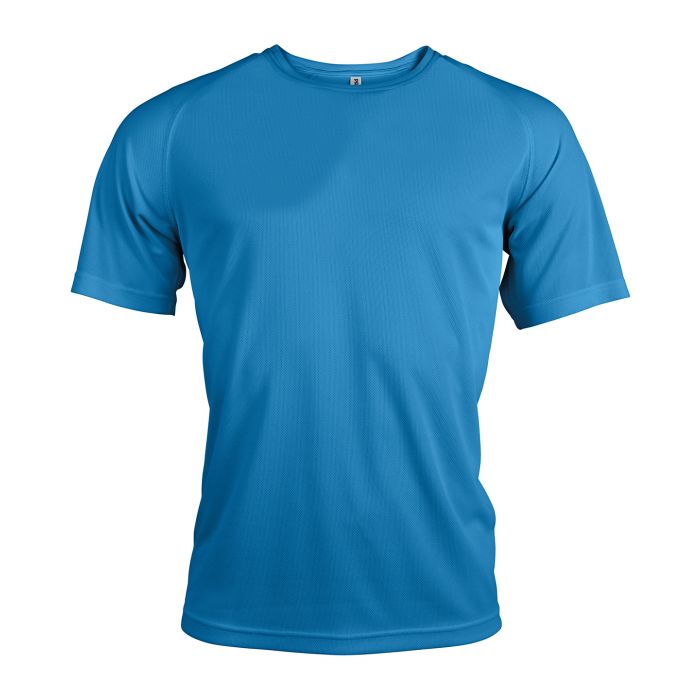 Men's short-sleeved sports T-shirt - Aqua - S Men's short-sleeved sports T-shirt - Aqua - S