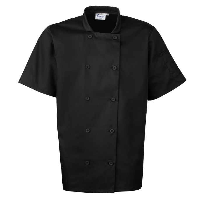 Short sleeve chef’s jacket - Black - XS Short sleeve chef’s jacket - Black - XS