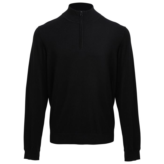 ¼ zip knitted sweater - Black - XS ¼ zip knitted sweater - Black - XS