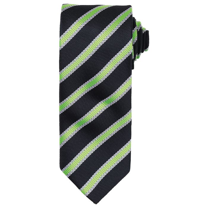Waffle stripe tie - Black/Lime - One size Waffle stripe tie - Black/Lime - One size