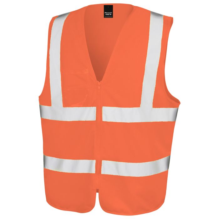 Core zip ID safety tabard - Orange - S/M Core zip ID safety tabard - Orange - S/M