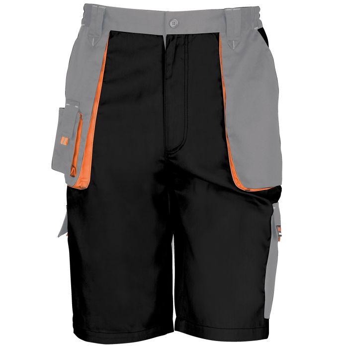Work-Guard lite shorts - Black/Grey/Orange - XS Work-Guard lite shorts - Black/Grey/Orange - XS