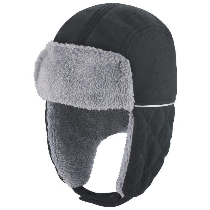 Ocean trapper hat - Black/Grey - S/M Ocean trapper hat - Black/Grey - S/M