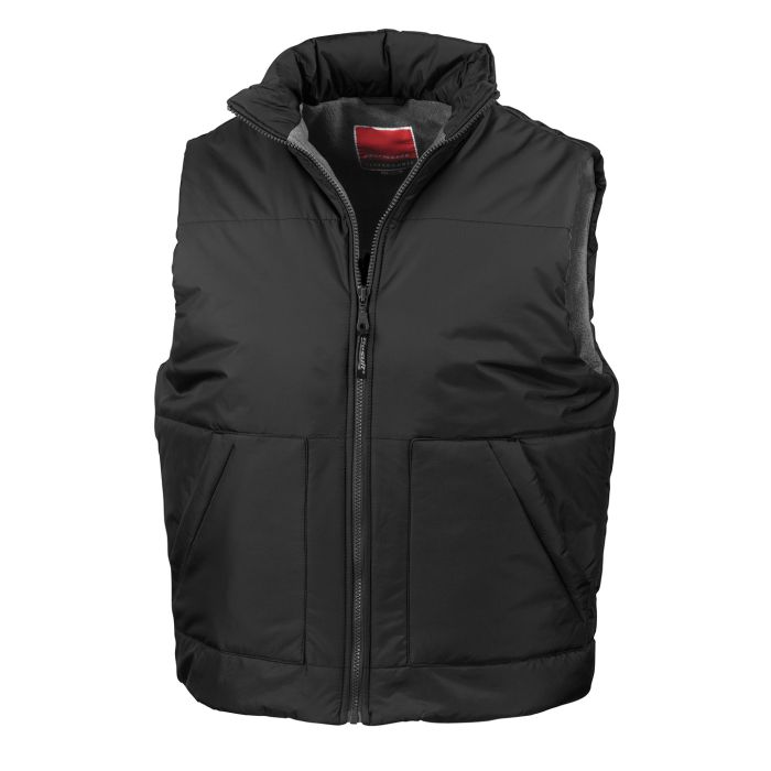 Fleece-lined bodywarmer - Black - M Fleece-lined bodywarmer - Black - M