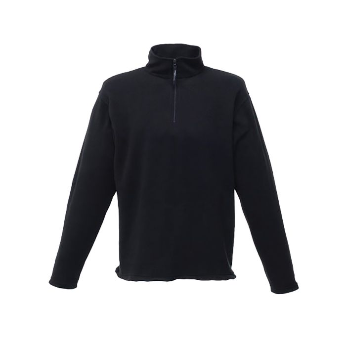Zip-neck microfleece - Black - S