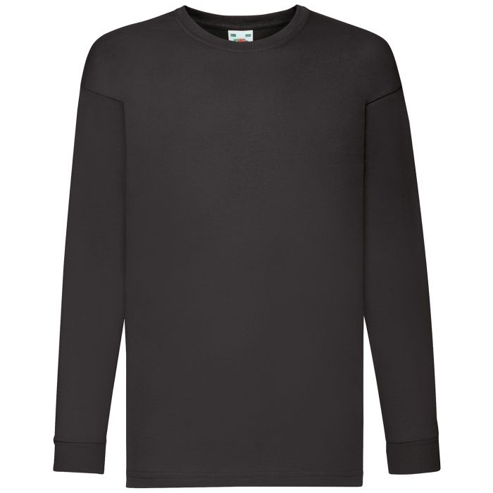 Kids long sleeve valueweight T - Black - 3/4 Years Kids long sleeve valueweight T - Black - 3/4 Years