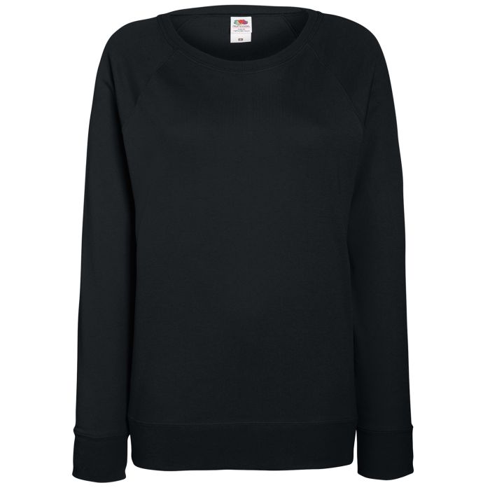 Women's lightweight raglan sweatshirt - Black - S Women's lightweight raglan sweatshirt - Black - S