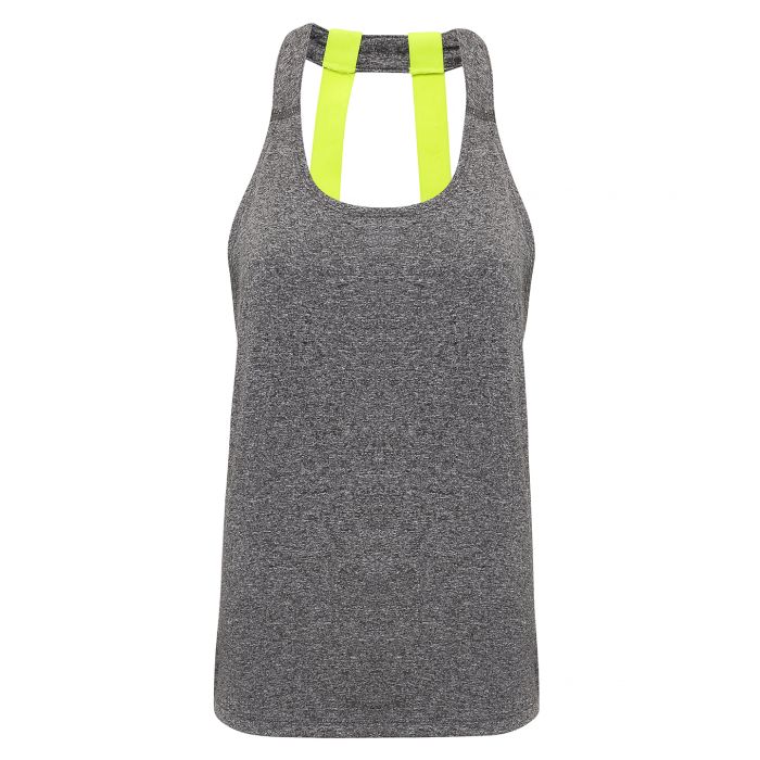 Women's TriDri® double strap back vest - Black Melange - XS Women's TriDri® double strap back vest - Black Melange - XS