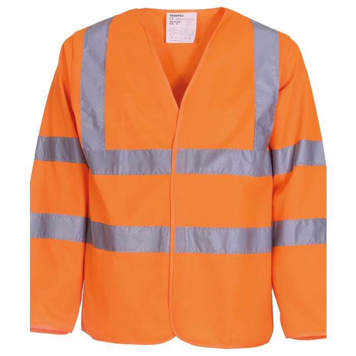Hi-vis long sleeve waistcoat (HVJ200) - Orange - S Hi-vis long sleeve waistcoat (HVJ200) - Orange - S