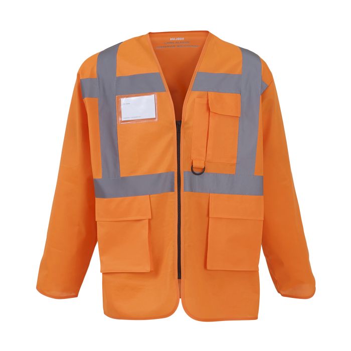 Hi-vis executive long sleeve waistcoat (HVJ800) - Orange - S Hi-vis executive long sleeve waistcoat (HVJ800) - Orange - S