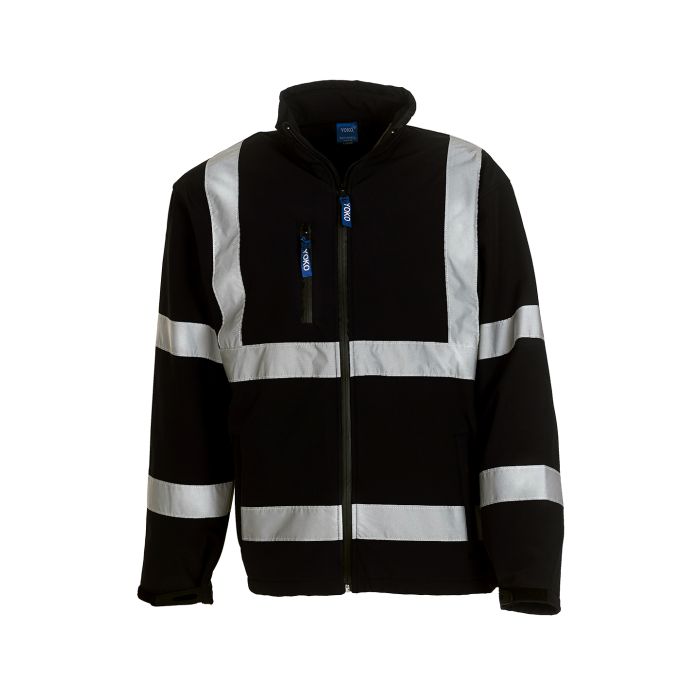 Hi-vis softshell jacket (HVK09) - Black - S