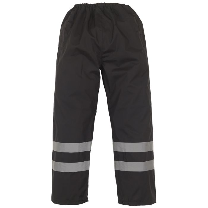 Hi-vis waterproof overtrousers (HVS461) - Black - M