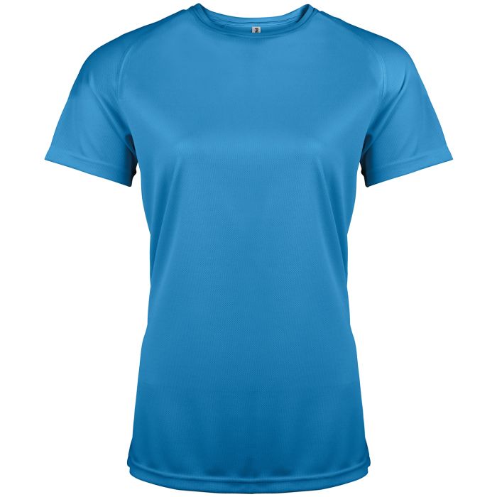 Ladies' short-sleeved sports T-shirt - Aqua Blue - S Ladies' short-sleeved sports T-shirt - Aqua Blue - S