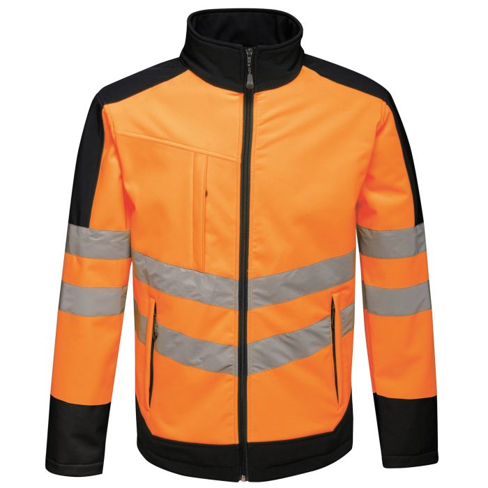 High-vis pro softshell - Orange/Navy - M High-vis pro softshell - Orange/Navy - M
