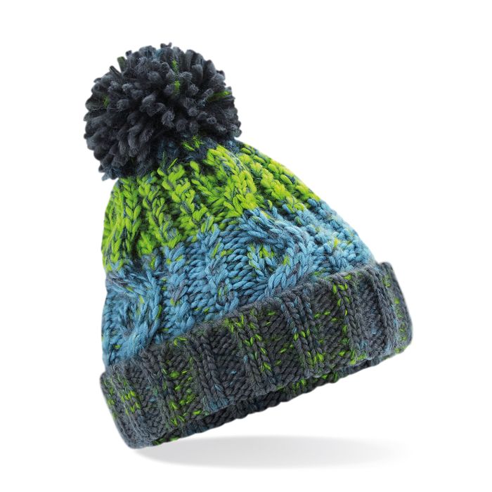 Junior corkscrew pom pom beanie - Electric Grey - Junior Junior corkscrew pom pom beanie - Electric Grey - Junior
