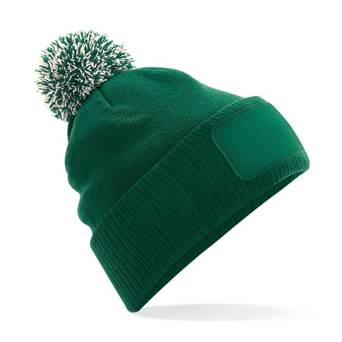 Snowstar® patch beanie - Bottle Green/Off White - One size Snowstar® patch beanie - Bottle Green/Off White - One size