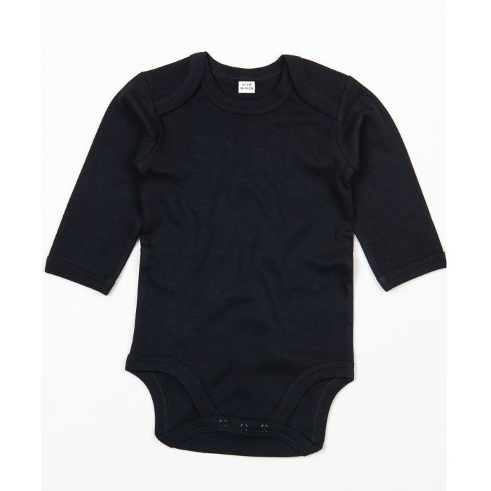 Baby organic long sleeve bodysuit - Organic Black - 0/3 Months Baby organic long sleeve bodysuit - Organic Black - 0/3 Months