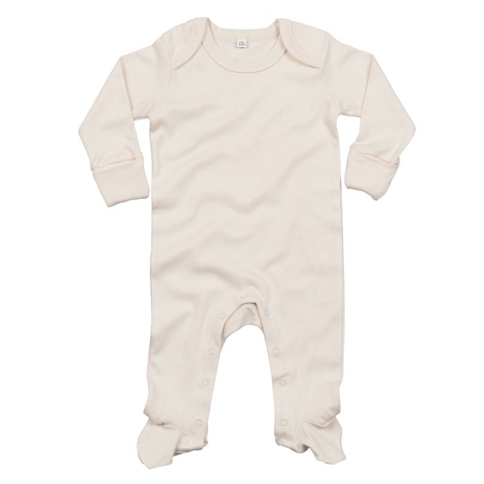 Baby organic envelope sleepsuit with mitts - Organic Natural - 0/3 Months Baby organic envelope sleepsuit with mitts - Organic Natural - 0/3 Months