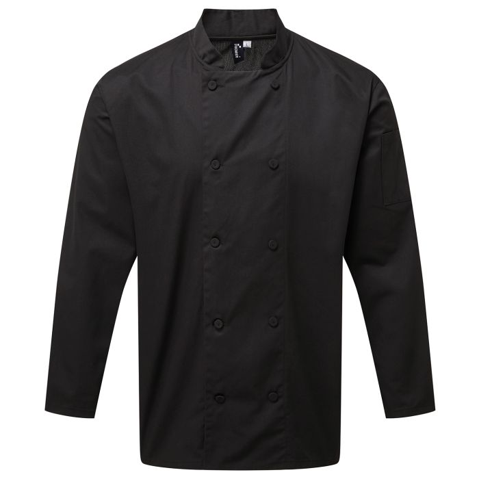 Chef's Coolchecker® long sleeve jacket - Black - XS Chef's Coolchecker® long sleeve jacket - Black - XS