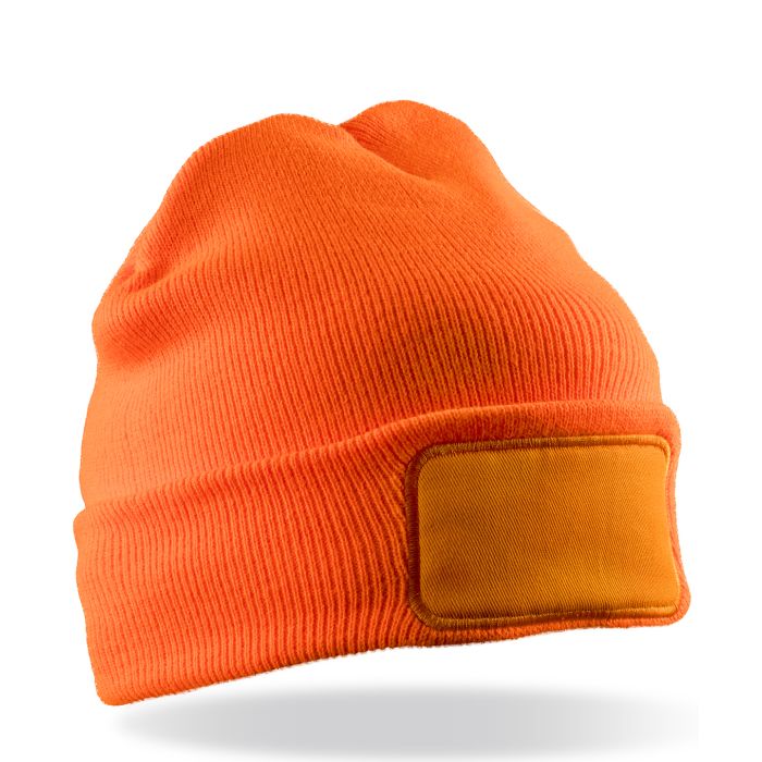 Double-knit Thinsulate™ printers beanie - Fluorescent Orange - One size Double-knit Thinsulate™ printers beanie - Fluorescent Orange - One size