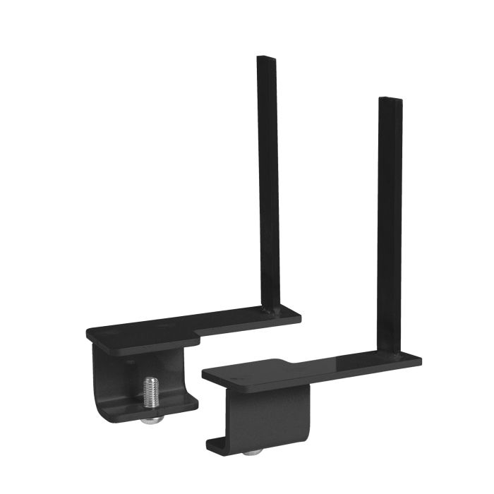 Aluminium framed screen brackets - back (pair)-Black Aluminium framed screen brackets - back (pair)-Black