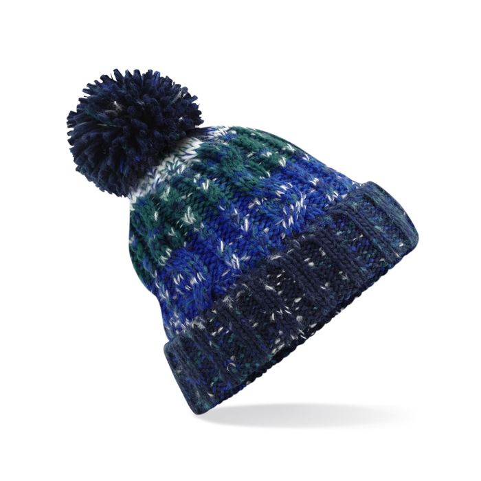 Corkscrew pom pom beanie - Alpine Blues - One size Corkscrew pom pom beanie - Alpine Blues - One size