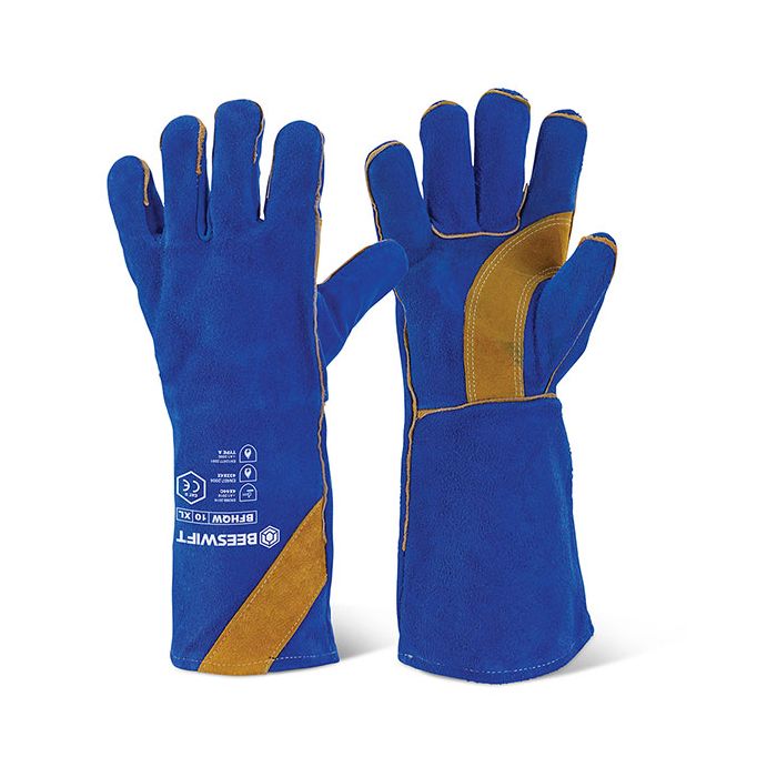 CAT2 BLUE GOLD HQ WELDERS GAUNTLET - Blue CAT2 BLUE GOLD HQ WELDERS GAUNTLET - Blue