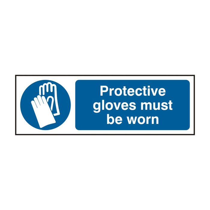 GLOVES MUST BE WORN SAV 300MM X 100MM - White/Blue GLOVES MUST BE WORN SAV 300MM X 100MM - White/Blue