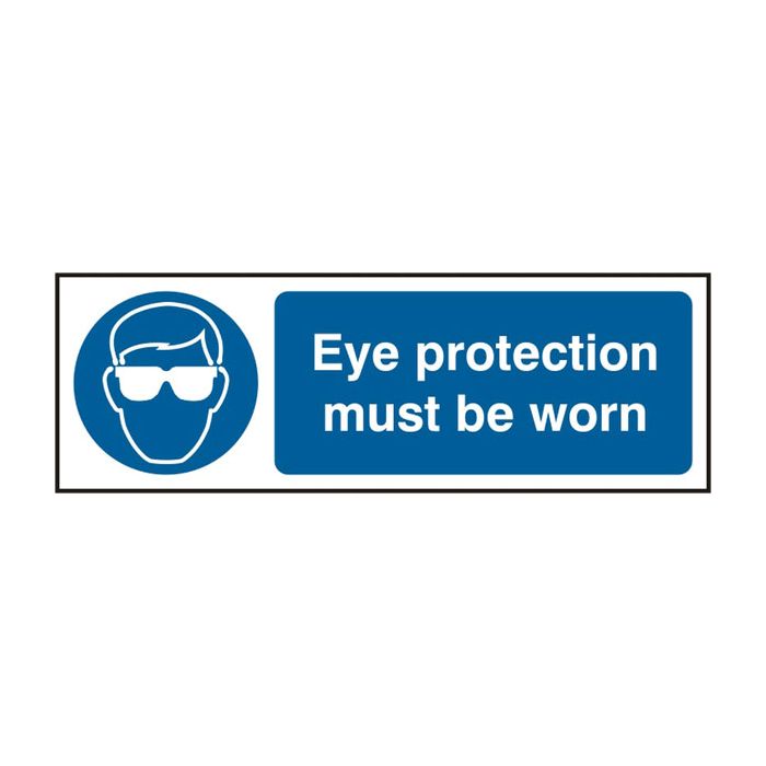 EYE PROTECTION RPVC 300MM X 100MM - White/Blue EYE PROTECTION RPVC 300MM X 100MM - White/Blue