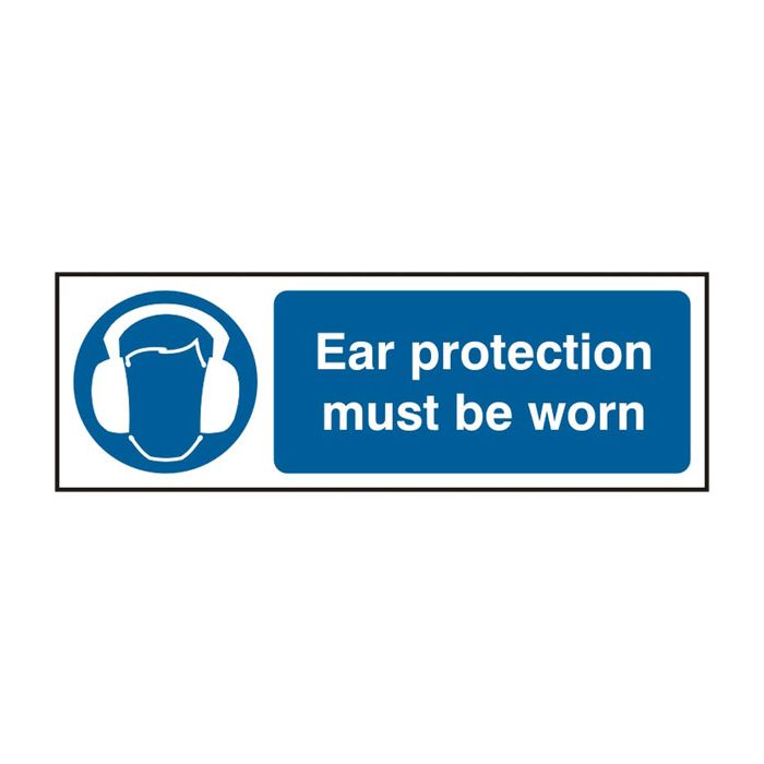 EAR PROTECTION RPVC 300MM X 100MM - White/Blue EAR PROTECTION RPVC 300MM X 100MM - White/Blue
