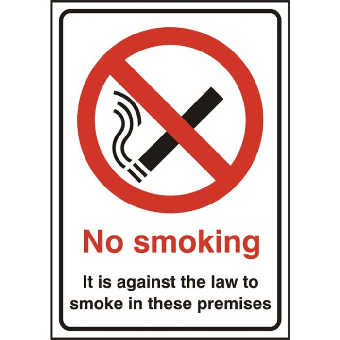 NO SMOKING SAV 148MM X 210MM - White NO SMOKING SAV 148MM X 210MM - White