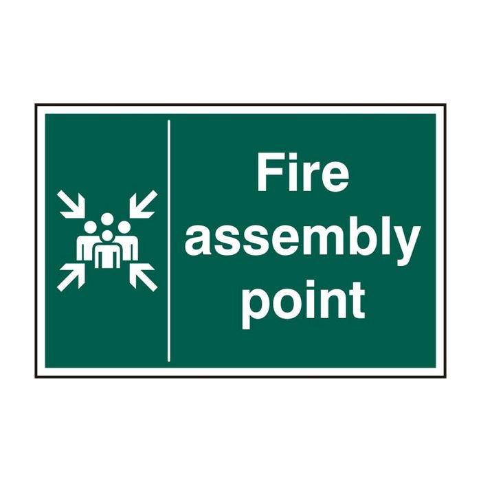 FIRE ASSEMBLY POINT RPVC 200MM X 300MM - Green FIRE ASSEMBLY POINT RPVC 200MM X 300MM - Green