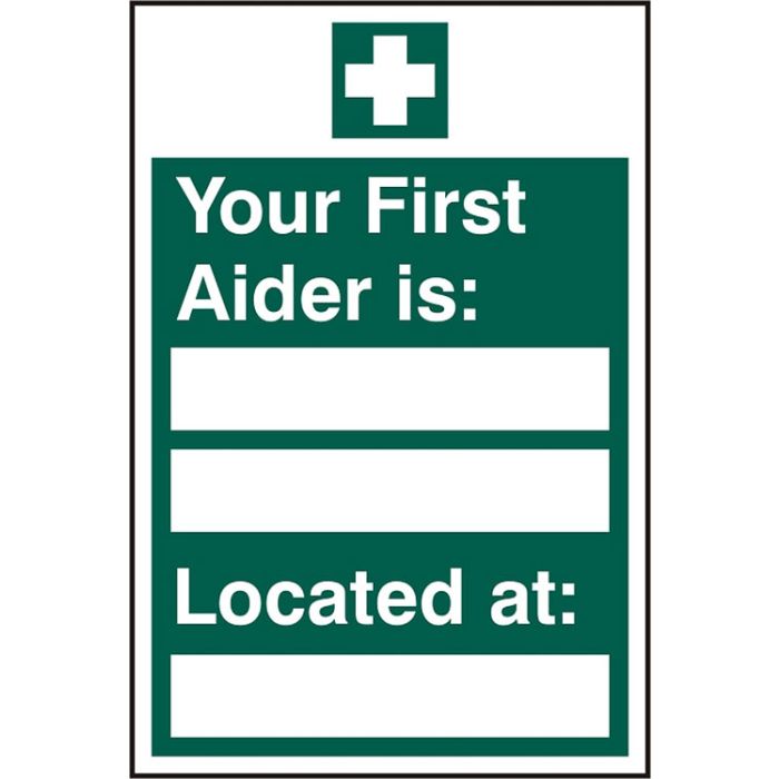 FIRST AIDER LOCATED RPVC 200MM X 300MM - Green FIRST AIDER LOCATED RPVC 200MM X 300MM - Green