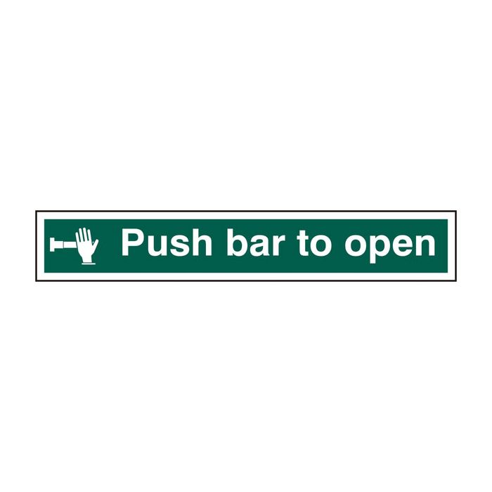 PUSH BAR TO OPEN SAV 600MM X 100MM - Green PUSH BAR TO OPEN SAV 600MM X 100MM - Green