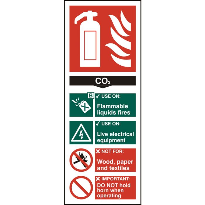 FIRE EXTINGUISHER CO2 SAV 82MM X 202MM - White FIRE EXTINGUISHER CO2 SAV 82MM X 202MM - White
