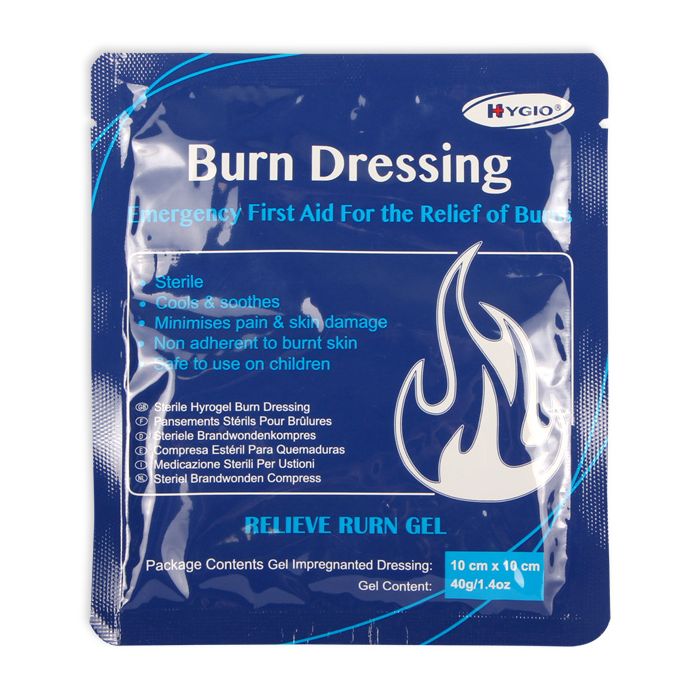 HYGIOBURN HYDROGEL BURNS DRESSING 10x10cm - White HYGIOBURN HYDROGEL BURNS DRESSING 10x10cm - White