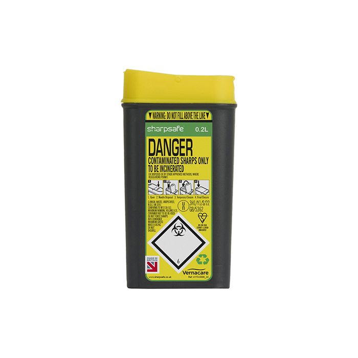SHARP SAFE SHARPS BIN 0.2LTR - Yellow SHARP SAFE SHARPS BIN 0.2LTR - Yellow