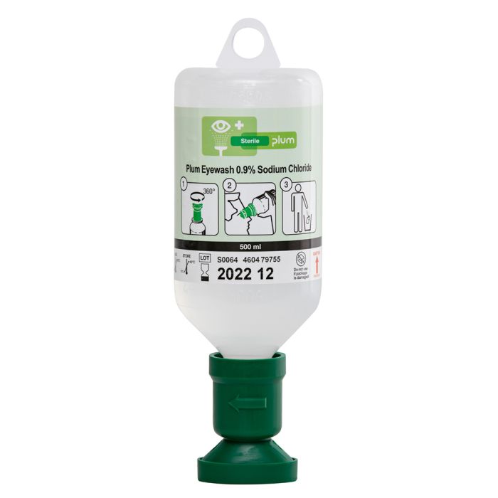 PLUM EYEWASH 500ML 0.9 PERCENT SODIUM CHLORIDE EYECUP - Green PLUM EYEWASH 500ML 0.9 PERCENT SODIUM CHLORIDE EYECUP - Green
