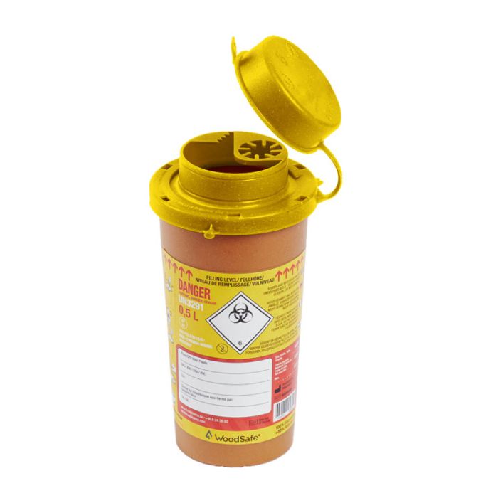 WOODSAFE SHARPS BIN 0.5 LTR - Brown WOODSAFE SHARPS BIN 0.5 LTR - Brown