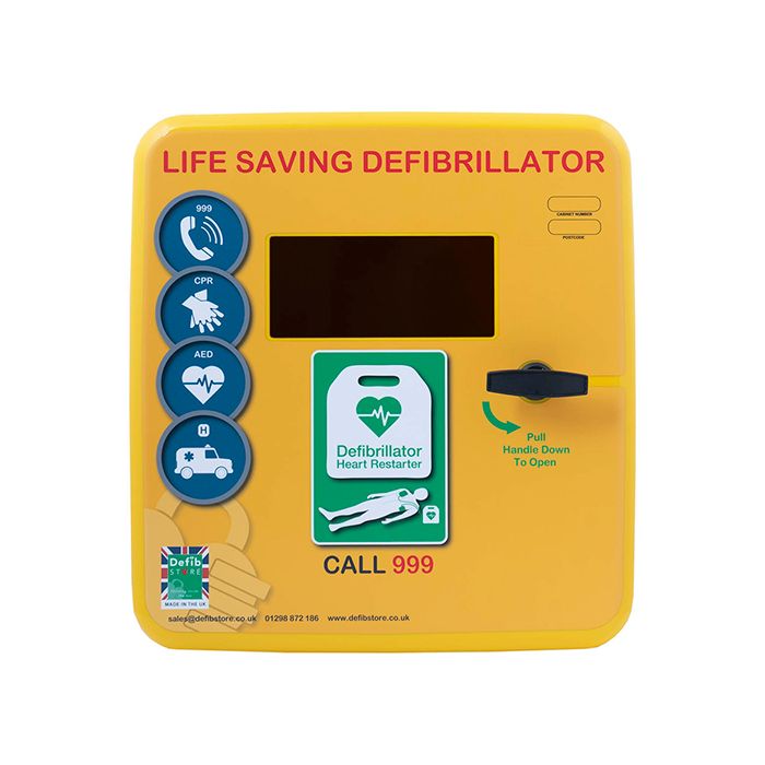 DEFIBRILLATOR POLYCARBONATE CABINET UNLOCKED HEATER LIGHT - Yellow DEFIBRILLATOR POLYCARBONATE CABINET UNLOCKED HEATER LIGHT - Yellow